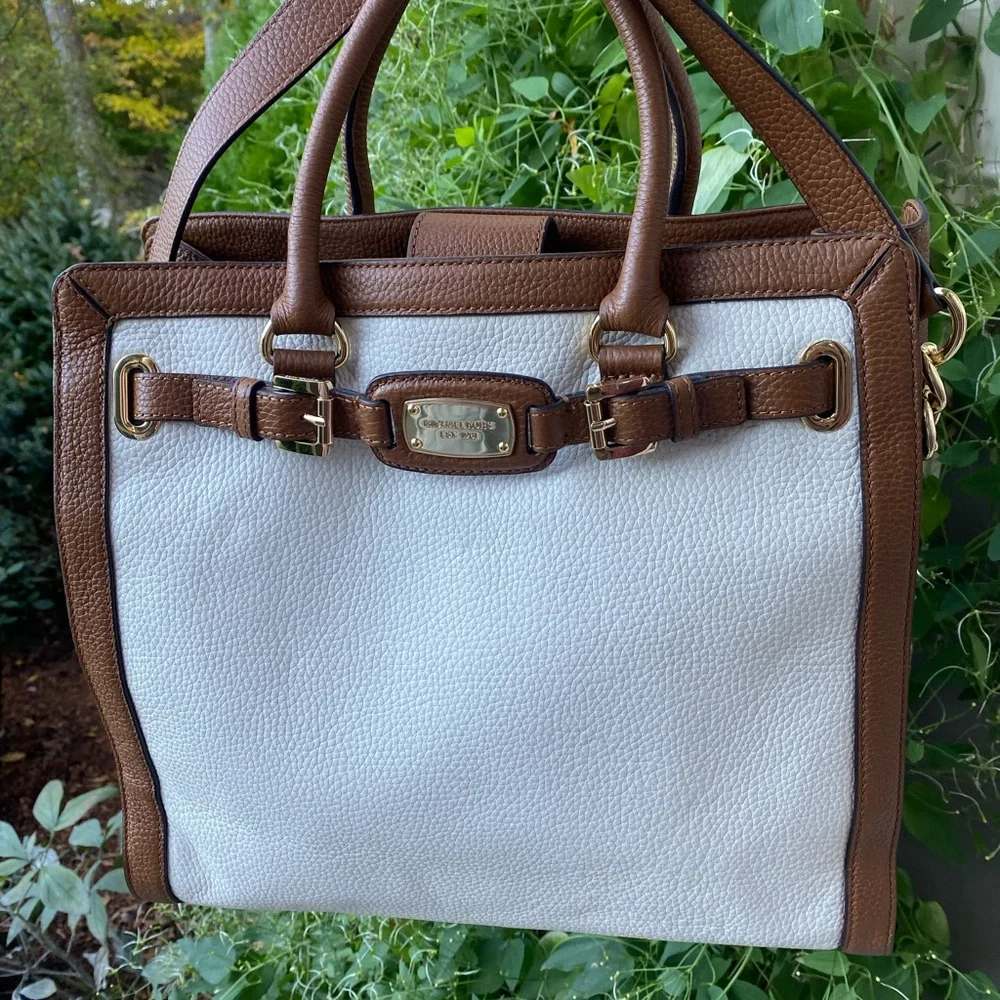 Michael Kors Tan and Cream Tote Bag